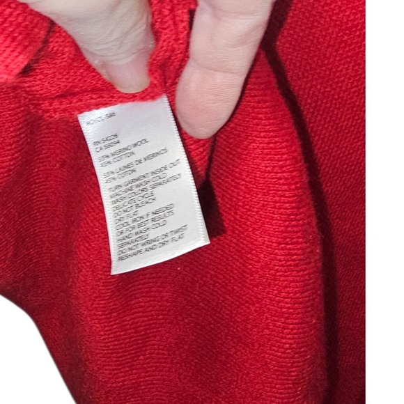 Royal Robbins Westlands Funnel Neck Merino Wool Blend LS Red Sweater Size Large - Picture 4 of 9